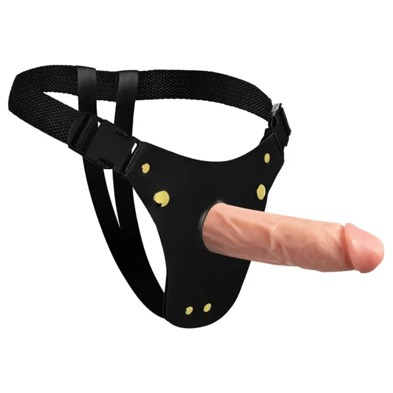 PÊNIS KONG GROSSO DE SILICONE COM CINTA REFORÇADA- 16,5 X 4,6 CM