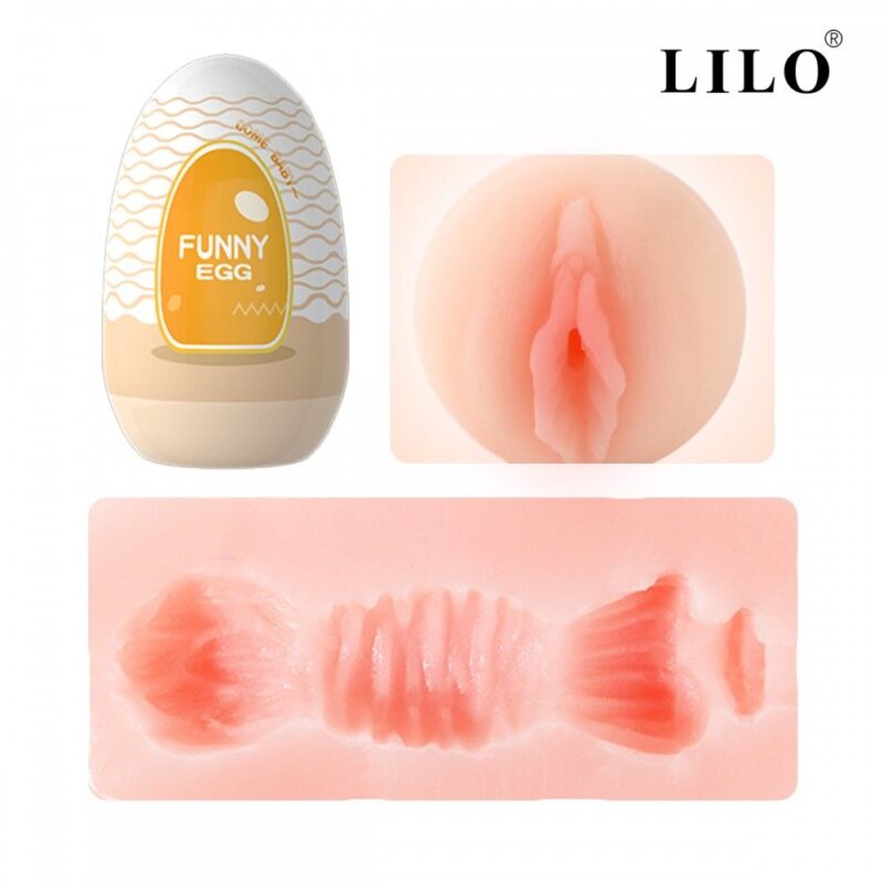MASTURBADOR EGG FUNNY CYBERSKIN AMARELO - VAGINA