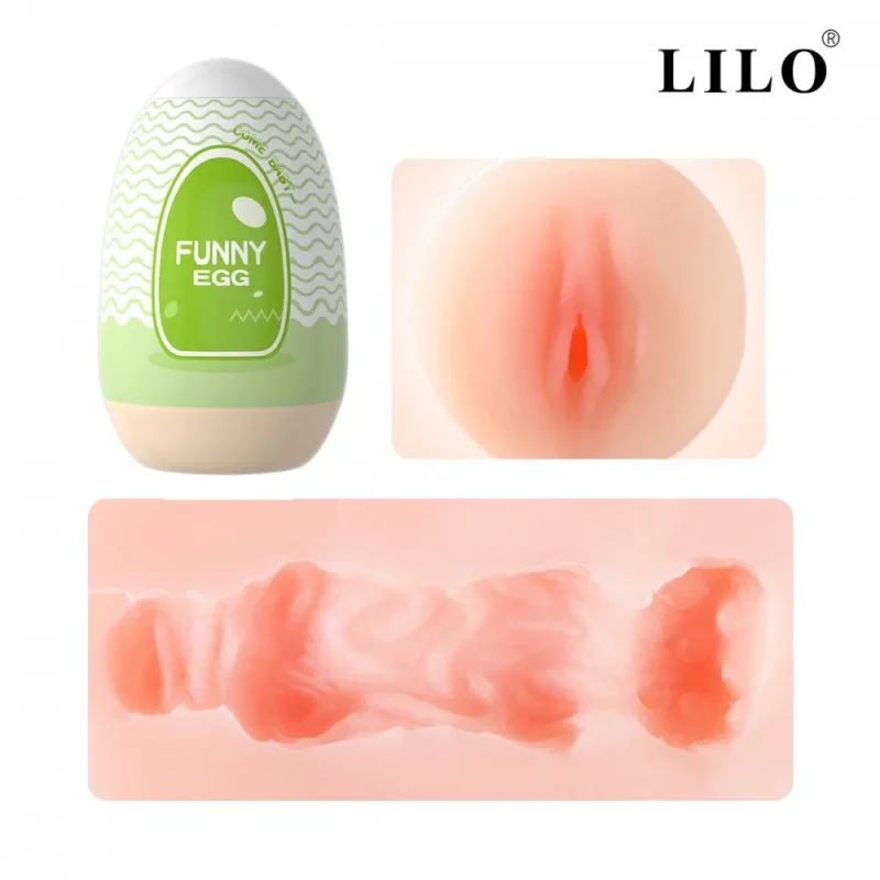 MASTURBADOR EGG FUNNY CYBERSKIN VERDE -VAGINA REALÍSTICA