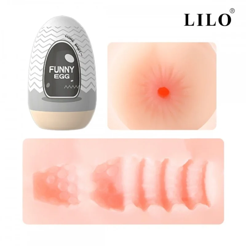 MASTURBADOR EGG FUNNY CYBERSKIN PRETO - ÂNUS REALÍSTICO
