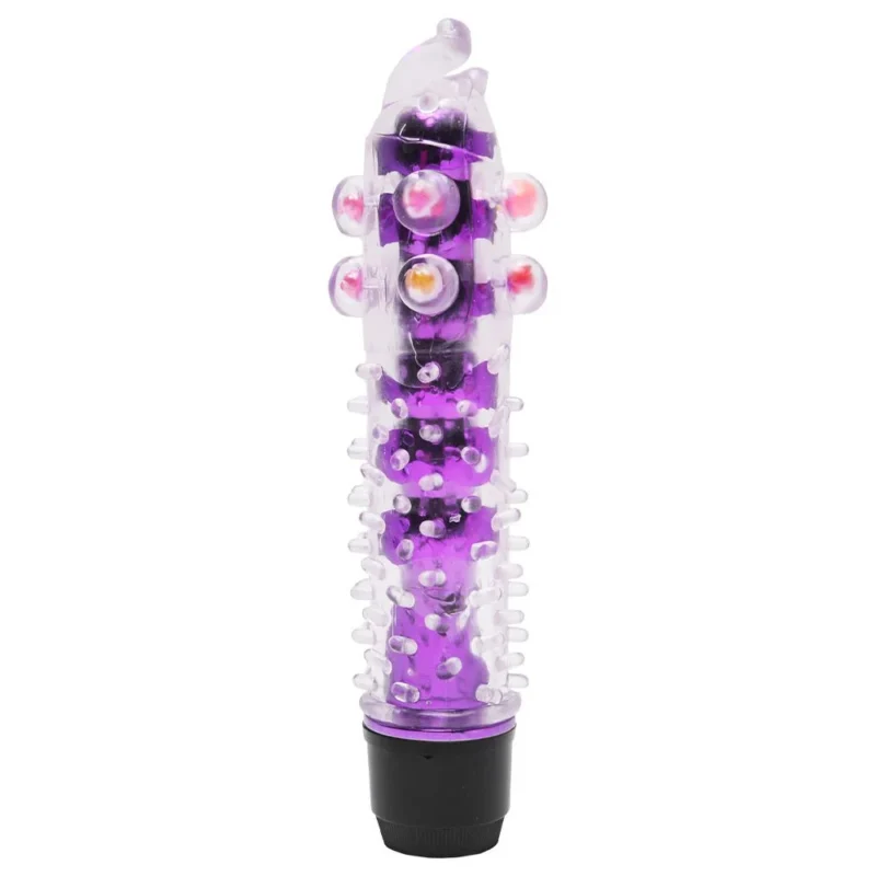 VIBRADOR PERSONAL MULTI VELOCIDADE COM CAPA SENSOR PÉROLAS - LILÁS