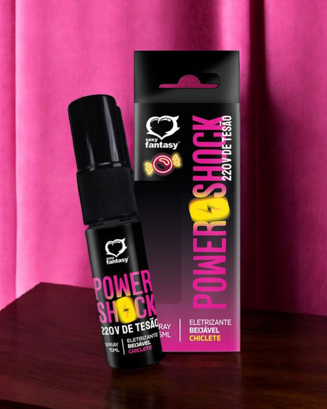 EXCITANTE GEL VIBRADOR LIQUIDO ELETRIZANTE BEIJÁVEL POWER SHOCK - CHICLETE