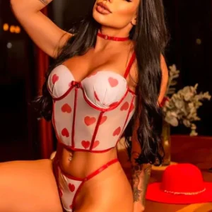 CONJUNTO LINGERIE DE LUXO CORSELE COM BARBATANA - CORAÇÃO DE MILHÕES - GG