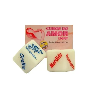DADO ERÓTICO GLOW -  BRILHA NO ESCURO KIT COM 02 UNIDADES- AMOR LIGHT
