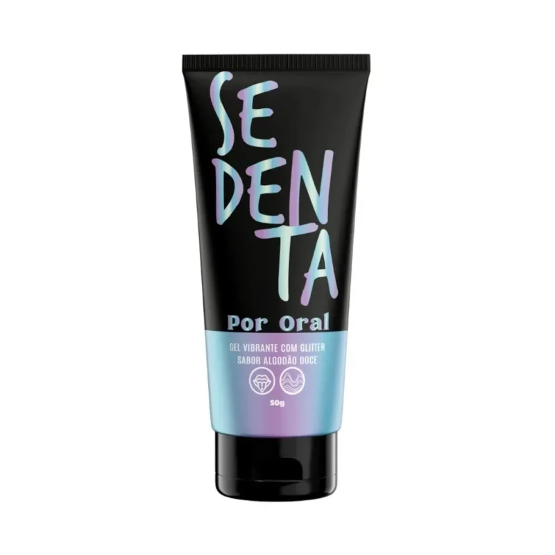 EXCITANTE SEDENTA GEL VIBRANTE COMESTÍVEL SABOR ALGODÃO DOCE - 50gr