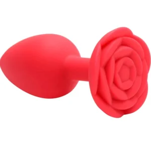 PLUG ANAL PEQUENO - SILICONE FLOR VERMELHA