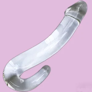 PLUG ANAL DE VIDRO LISO COM CURVA