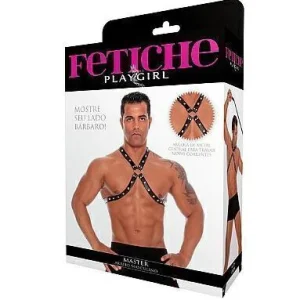 ARREIO MASCULINO EM COURO SINTÉTICO - MASTER LINHA FETICHE