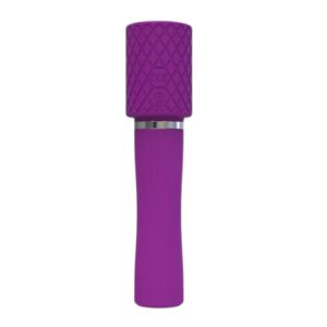 VIBRADOR RECARREGÁVEL VARINHA MÁGICA MICROFONE EM FORMATO DE CILINDRO - ROXO