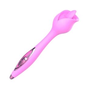 VIBRADOR RECARREGÁVEL ESTIMULADOR DE CLITÓRIS VARINHA COM LÍNGUA