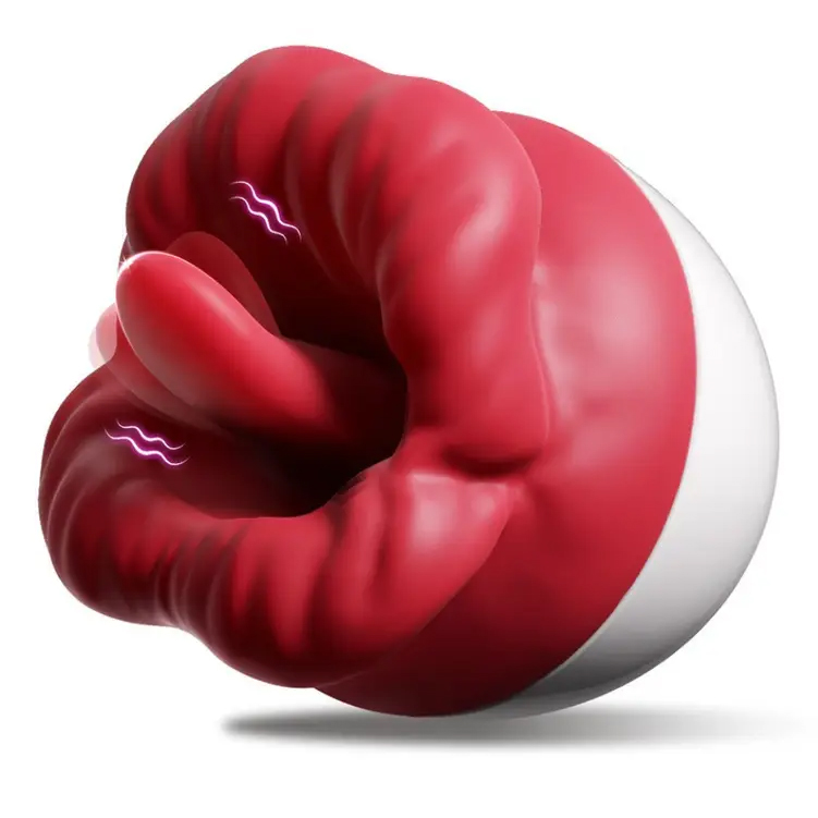 VIBRADOR BOKA LOKA COM TECNOLOGIA DE VÁCUO EM FORMATO DE BOCA COM LÍNGUA VIBRATÓRIA