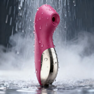 VIBRADOR DE LUXO RECARREGÁVEL SUGADOR COM ONDAS DE PRESSÃO