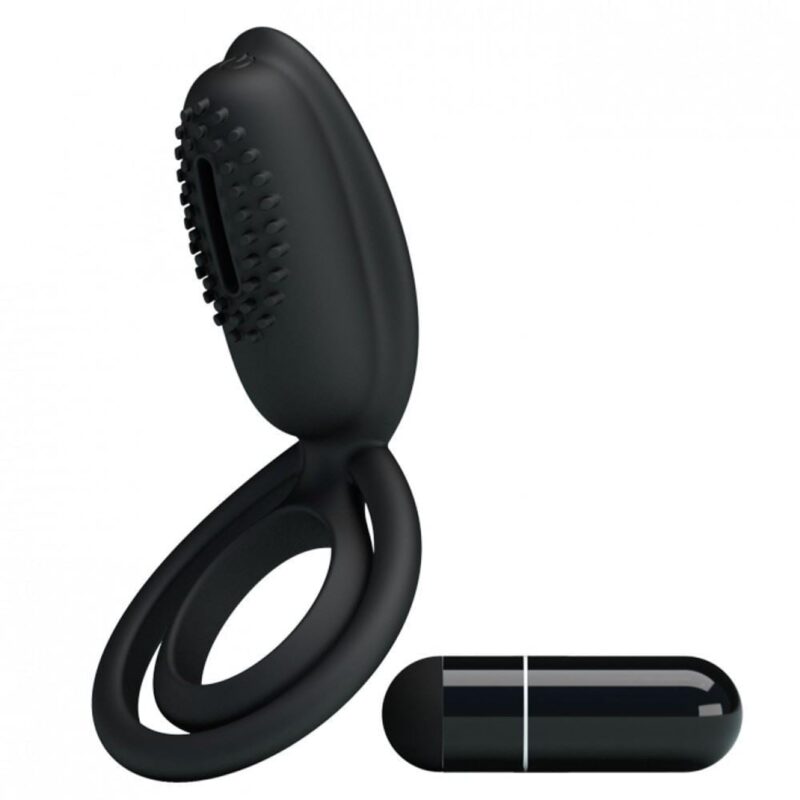 ANEL PENIANO COM VIBRADOR E MASSAGEADOR CLITORIANO
