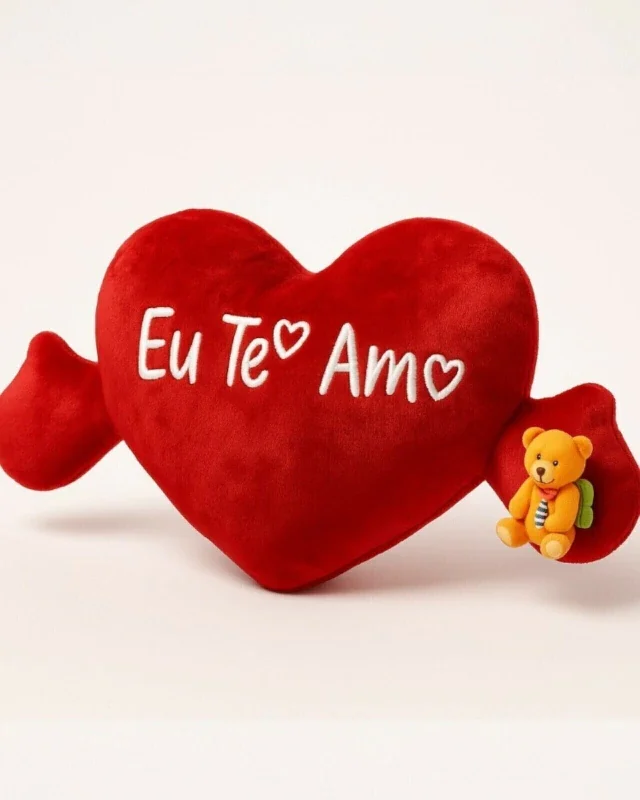 PELÚCIA CORAÇÃO GRANDE ABRAÇO - EU TE AMO