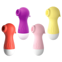 SUGADOR RECARREGÁVEL E RESISTENTE A ÁGUA PARA CLITÓRIS E MAMILOS - COM 10 SUCÇÕES - ( ROSA/ ROXO)