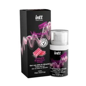 EXCITANTE GEL VIBRADOR LIQUIDO ELETRIZANTE BEIJÁVEL SABOR CHICLETE - VIBRATION DA INTT COSMÉTICOS
