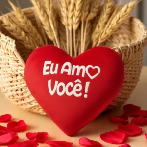 PELÚCIA CORAÇÃO MÉDIA - AMO VOCÊ