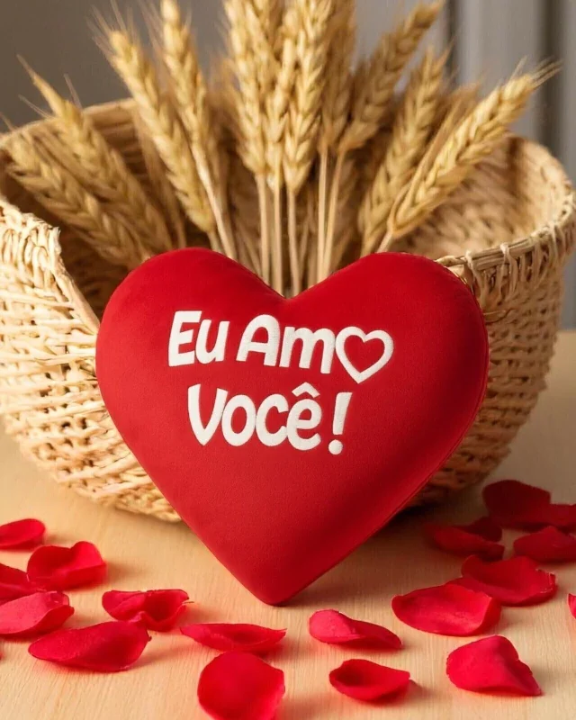 PELÚCIA CORAÇÃO MÉDIA - AMO VOCÊ