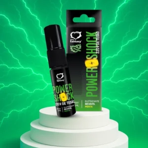 EXCITANTE GEL VIBRADOR LIQUIDO ELETRIZANTE BEIJÁVEL POWER SHOCK - MENTA