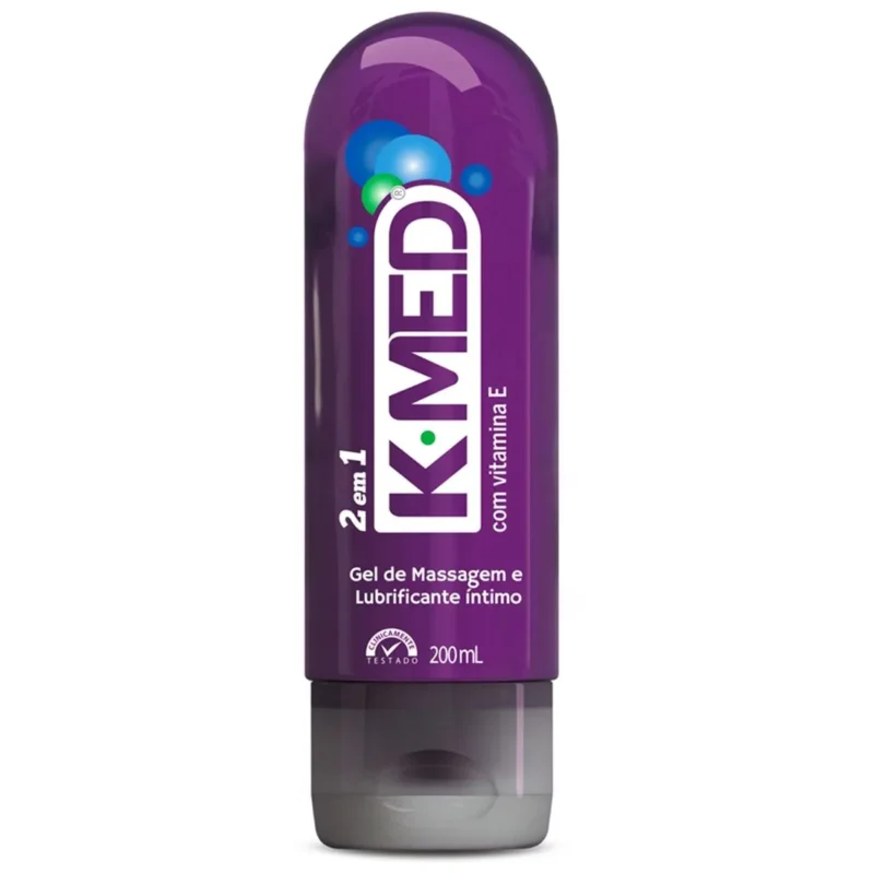 LUBRIFICANTE ÍNTIMO E GEL DE MASSAGEM - 2 EM 1 - K-MED 200ML