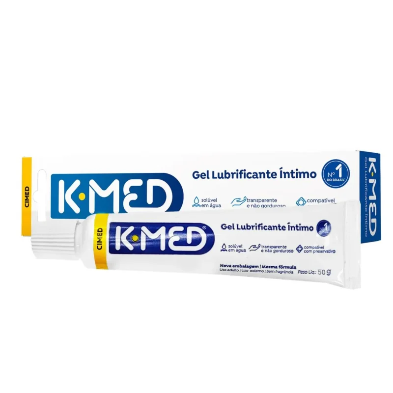 LUBRIFICANTE ÍNTIMO KMED A BASE DE ÁGUA VERSÃO NEUTRA BISNAGA 50G