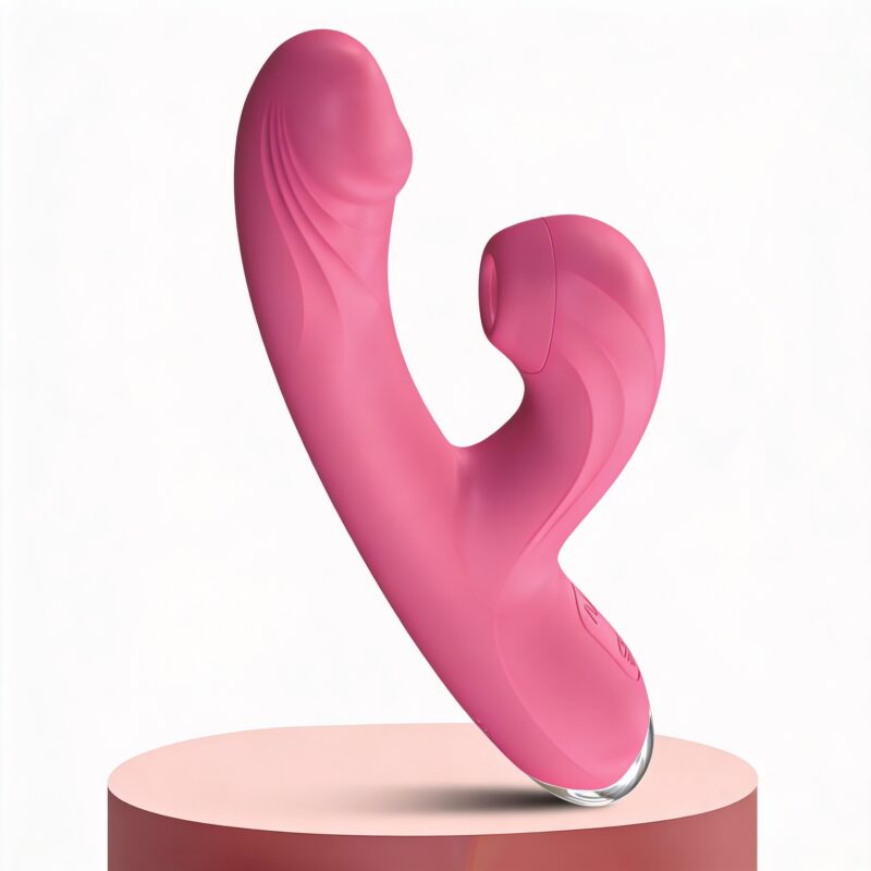VIBRADOR 2 EM 1 COM ESTIMULADOR DO PONTO G E SUGADOR -  20 MODOS DE ESTIMULAÇÃO