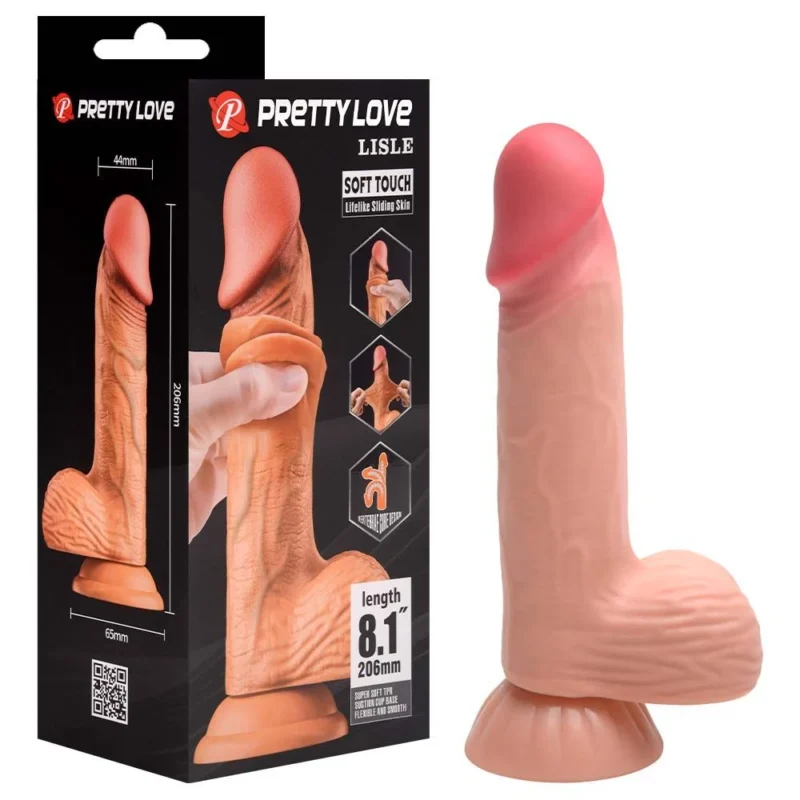 PÊNIS DUPLA CAMADA HIPER REALISTA EM SILICONE LÍQUIDO IDÊNTICO A TEXTURA HUMANA - 21 X 4,6 CM
