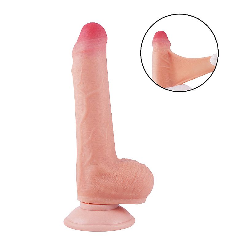 PÊNIS SUPER REALÍSTICO DUPLA CAMADA E VENTOSA REMOVÍVEL - 18,3 X 3,4 CM
