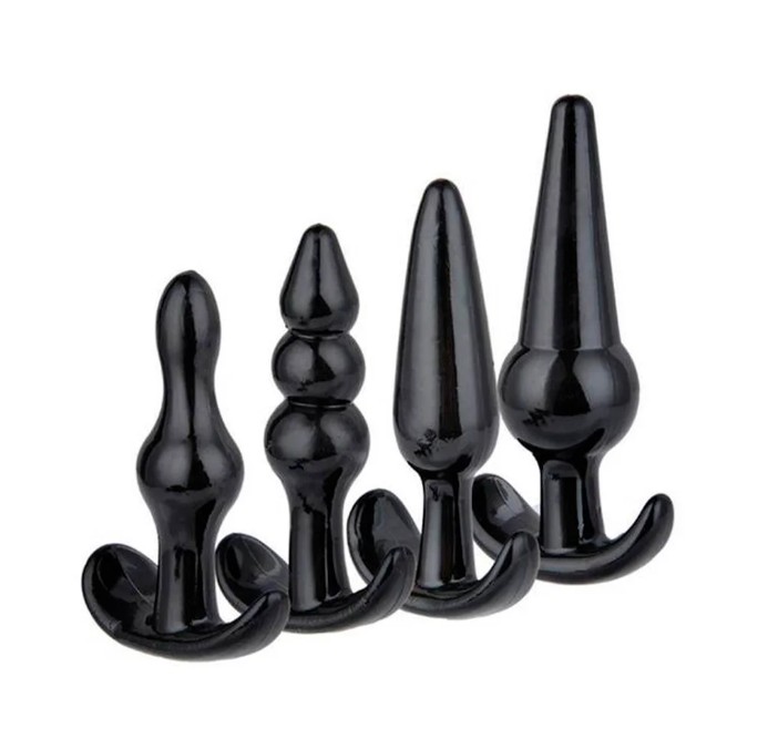 KIT PLUG ANAL COM ALÇA - 4 TAMANHOS