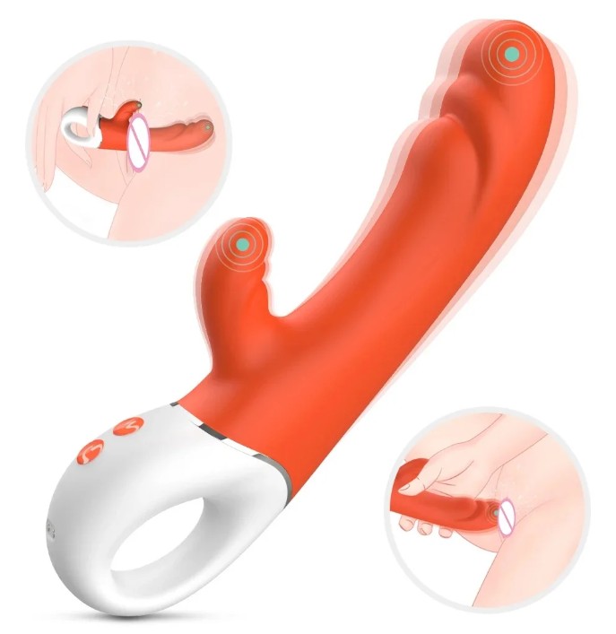 VIBRADOR ESTIMULADOR DE CLITÓRIS RECARREGÁVEL - VERMELHO