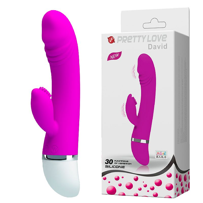 VIBRADOR DE PONTO G E CLITÓRIS - DAVID - DUPLA ESTIMUALAÇÃO - PRETTY LOVE