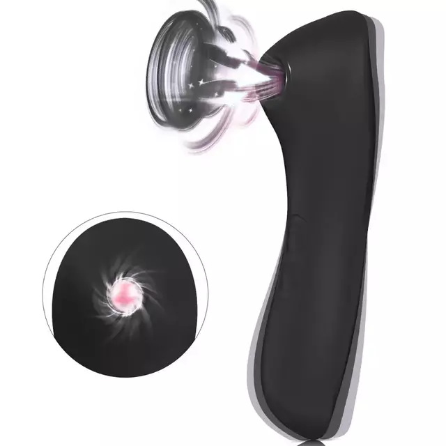 VIBRADOR E ESTIMULADOR DE CLITÓRIS RECARREGÁVEL COM TECNOLOGIA VIBROAR 10 MODOS DE VIBRAÇÃO - PRETO